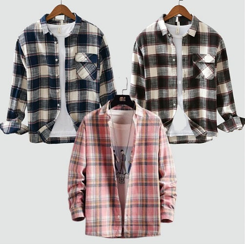 Checked Cool Shirts-Pack of 3