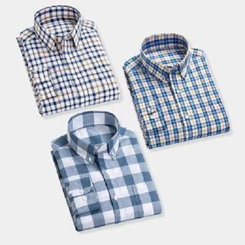 Formal Platted Shirts-Pack of 3